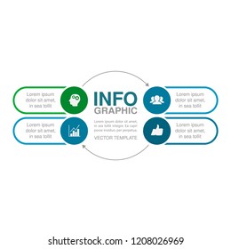 Vector infographic template for diagram, graph, presentation, chart, business concept with 4 options.