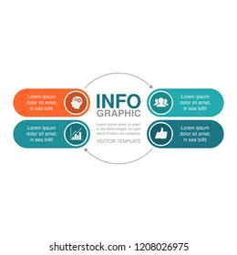 Vector infographic template for diagram, graph, presentation, chart, business concept with 4 options.