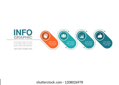Vector infographic template for diagram, graph, presentation, chart, business concept with 4 options.