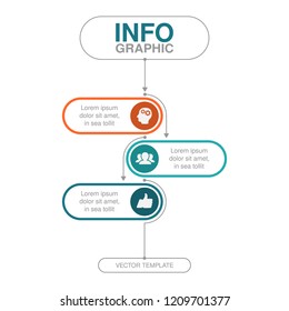 Vector infographic template for diagram, graph, presentation, chart, business concept with 3 options.