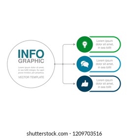 Vector infographic template for diagram, graph, presentation, chart, business concept with 3 options.
