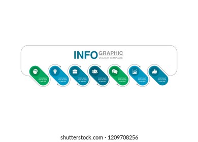 Vector infographic template for diagram, graph, presentation, chart, business concept with 7 options.