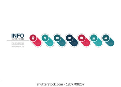 Vector infographic template for diagram, graph, presentation, chart, business concept with 7 options.