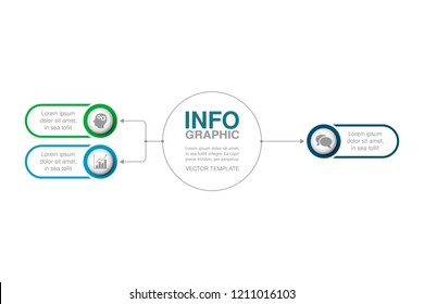 Vector infographic template for diagram, graph, presentation, chart, business concept with 3 options.
