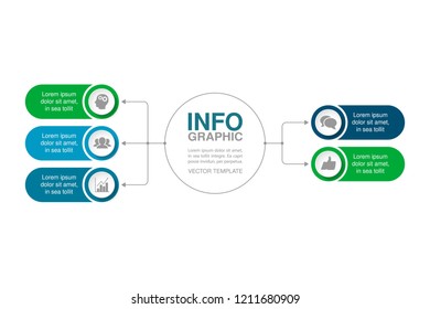 Vector infographic template for diagram, graph, presentation, chart, business concept with 5 options.