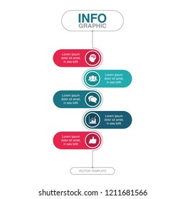 Vector infographic template for diagram, graph, presentation, chart, business concept with 5 options.