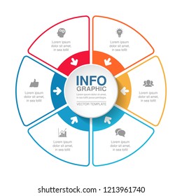 Vector infographic template for diagram, graph, presentation, chart, business concept with 6 options.
