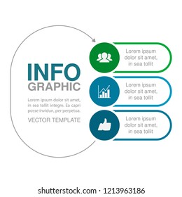 Vector infographic template for diagram, graph, presentation, chart, business concept with 3 options.