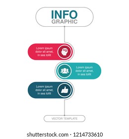 Vector infographic template for diagram, graph, presentation, chart, business concept with 3 options.