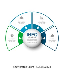 Vector infographic template for diagram, graph, presentation, chart, business concept with 4 options.
