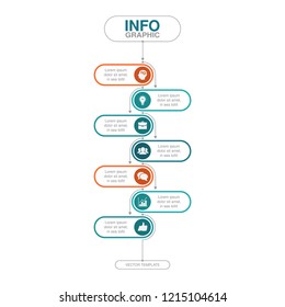 Vector infographic template for diagram, graph, presentation, chart, business concept with 7 options.
