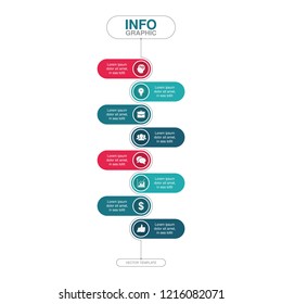 Vector infographic template for diagram, graph, presentation, chart, business concept with 8 options.