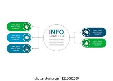 Vector infographic template for diagram, graph, presentation, chart, business concept with 5 options.