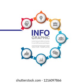 Vector infographic template for diagram, graph, presentation, chart, business concept with 7 options.