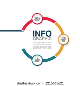 Vector infographic template for diagram, graph, presentation, chart, business concept with 3 options.