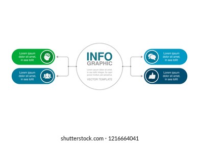 Vector infographic template for diagram, graph, presentation, chart, business concept with 4 options.