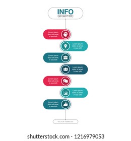 Vector infographic template for diagram, graph, presentation, chart, business concept with 7 options.