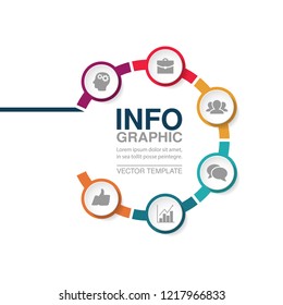 Vector infographic template for diagram, graph, presentation, chart, business concept with 6 options.