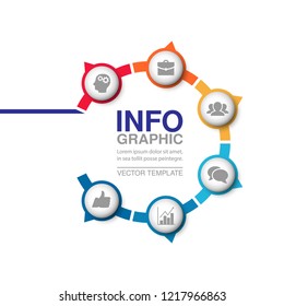 Vector infographic template for diagram, graph, presentation, chart, business concept with 6 options.