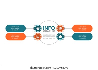 Vector infographic template for diagram, graph, presentation, chart, business concept with 4 options.