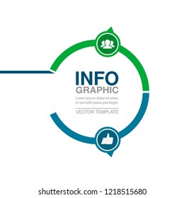 Vector infographic template for diagram, graph, presentation, chart, business concept with 2 options.