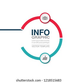 Vector infographic template for diagram, graph, presentation, chart, business concept with 2 options.