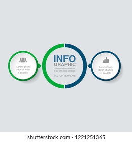 Vector infographic template for diagram, graph, presentation, chart, business concept with 2 options.