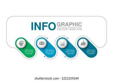 Vector infographic template for diagram, graph, presentation, chart, business concept with 4 options.