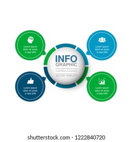 Vector infographic template for diagram, graph, presentation, chart, business concept with 4 options.
