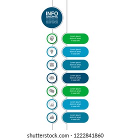 Vector infographic template for diagram, graph, presentation, chart, business concept with 7 options.