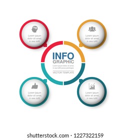 Vector infographic template for diagram, graph, presentation, chart, business concept with 4 options.
