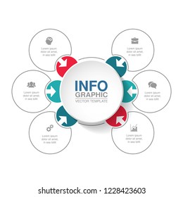 Vector infographic template for diagram, graph, presentation, chart, business concept with 6 options.