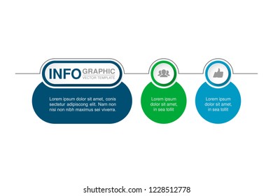 Vector infographic template for diagram, graph, presentation, chart, business concept with 2 options.