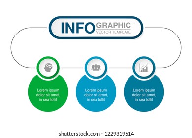 Vector infographic template for diagram, graph, presentation, chart, business concept with 3 options.