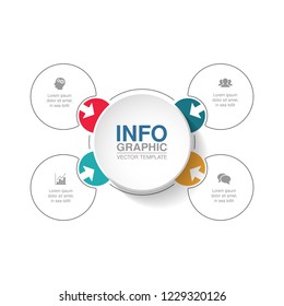 Vector infographic template for diagram, graph, presentation, chart, business concept with 4 options.