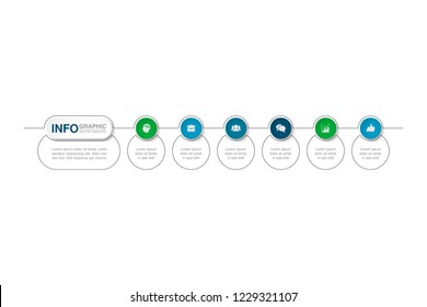 Vector infographic template for diagram, graph, presentation, chart, business concept with 6 options.
