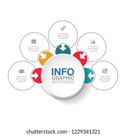 Vector infographic template for diagram, graph, presentation, chart, business concept with 5 options.