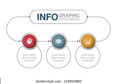 Vector infographic template for diagram, graph, presentation, chart, business concept with 3 options.