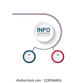 Vector infographic template for diagram, graph, presentation, chart, business concept with 2 options.