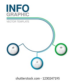 Vector infographic template for diagram, graph, presentation, chart, business concept with 3 options.