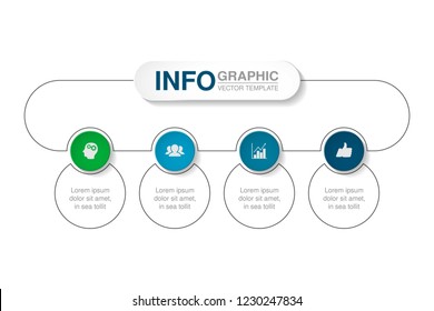 Vector infographic template for diagram, graph, presentation, chart, business concept with 4 options.