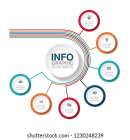 Vector infographic template for diagram, graph, presentation, chart, business concept with 7 options.