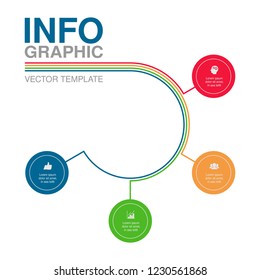 Vector infographic template for diagram, graph, presentation, chart, business concept with 4 options.