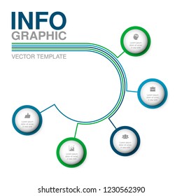 Vector infographic template for diagram, graph, presentation, chart, business concept with 5 options.