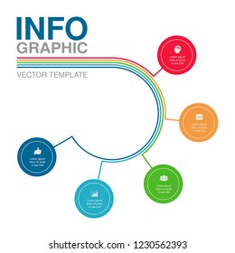 Vector infographic template for diagram, graph, presentation, chart, business concept with 5 options.