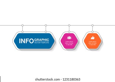 Vector infographic template for diagram, graph, presentation, chart, business concept with 2 options.