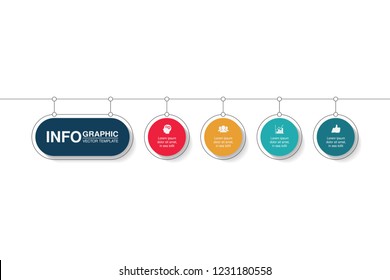 Vector infographic template for diagram, graph, presentation, chart, business concept with 4 options.