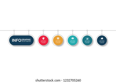 Vector infographic template for diagram, graph, presentation, chart, business concept with 5 options.