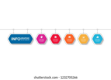 Vector infographic template for diagram, graph, presentation, chart, business concept with 5 options.
