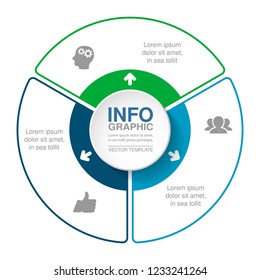 Vector infographic template for diagram, graph, presentation, chart, business concept with 3 options.